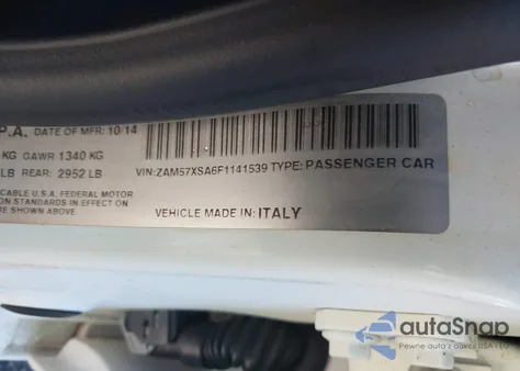 2015 Maserati Ghibli from USA, damaged, VIN ZAM57XSA6F1141539